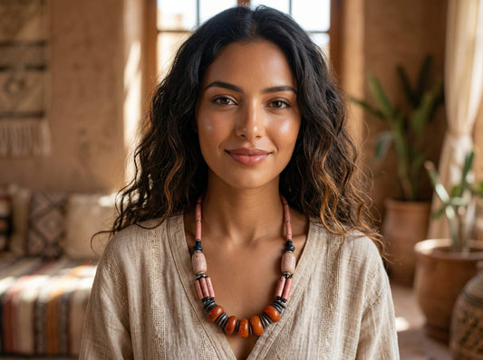 Handmade Berber Amazigh necklace - vintage necklace - authentic Moroccan Berber handcrafted jewelry - Moroccan treasure