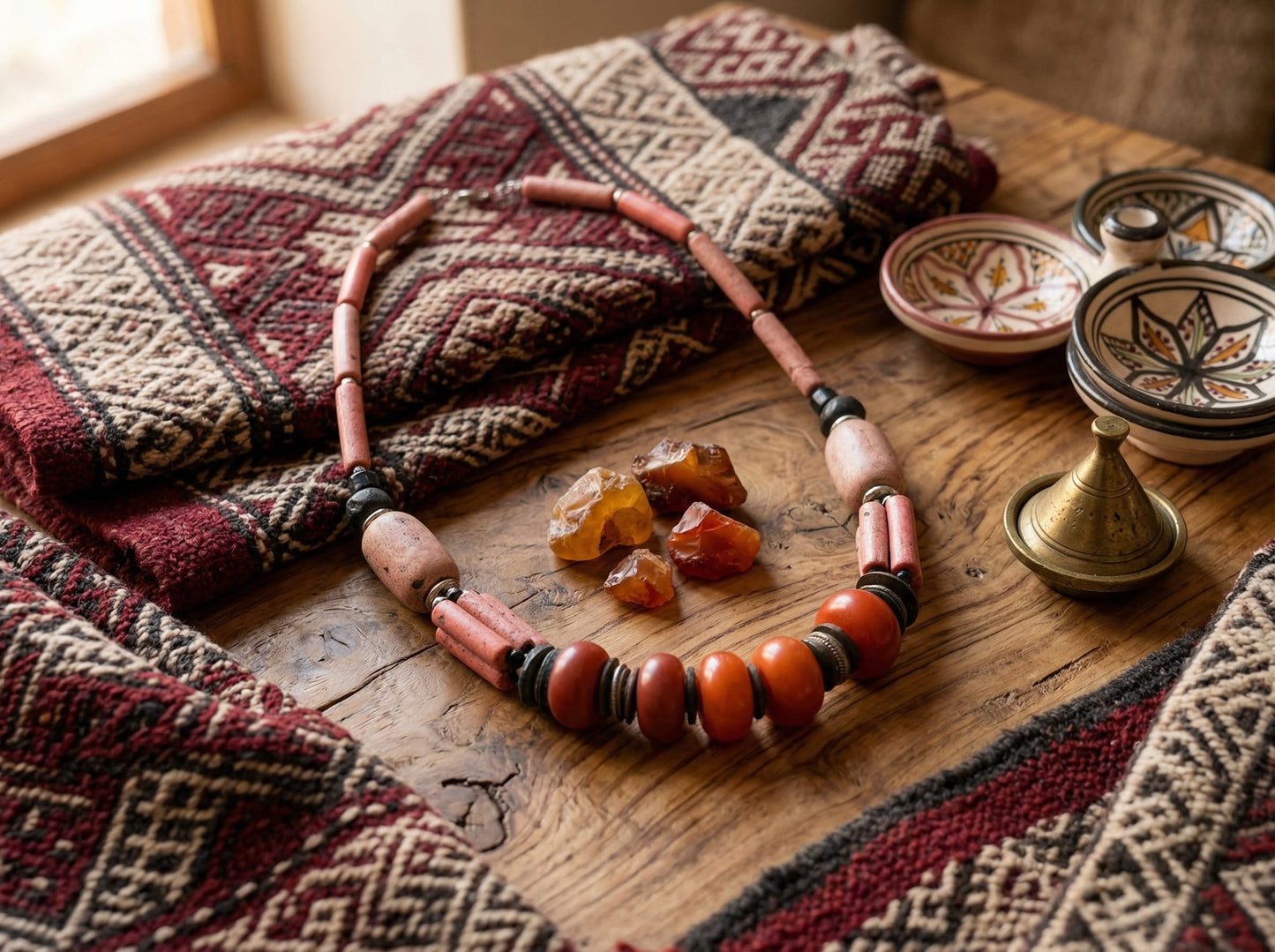 Handmade Berber Amazigh necklace - vintage necklace - authentic Moroccan Berber handcrafted jewelry - Moroccan treasure