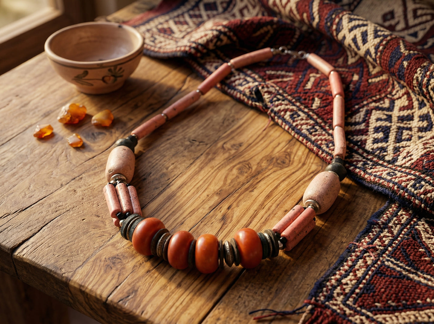 Handmade Berber Amazigh necklace - vintage necklace - authentic Moroccan Berber handcrafted jewelry - Moroccan treasure