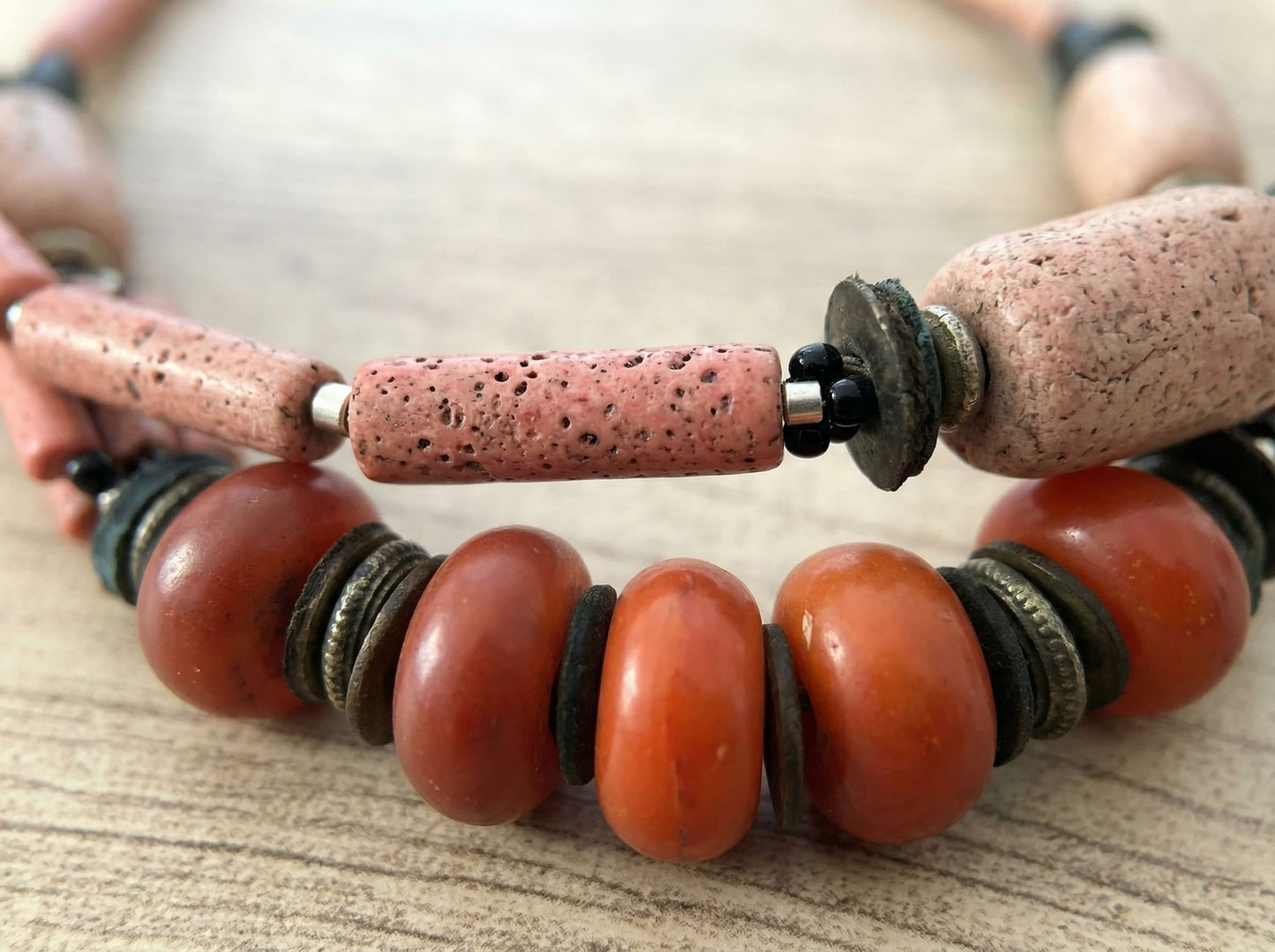 Handmade Berber Amazigh necklace - vintage necklace - authentic Moroccan Berber handcrafted jewelry - Moroccan treasure
